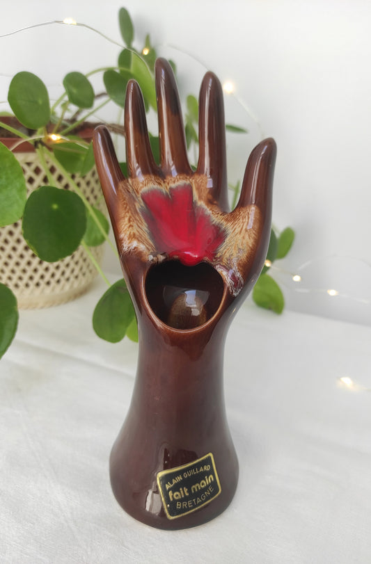 Main baguier ou soliflore vintage