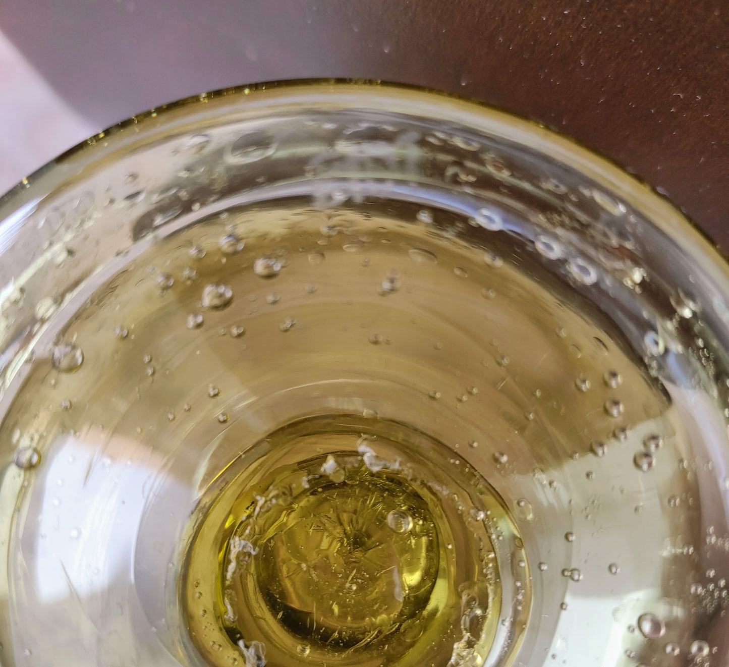 Bougeoir / photophore en verre soufflé Biot