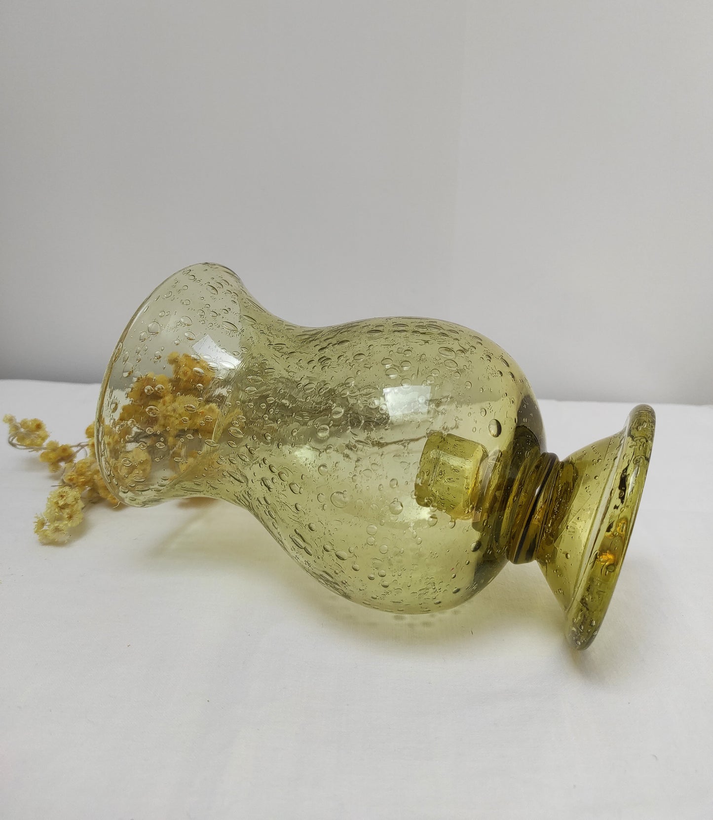 Bougeoir / photophore en verre soufflé Biot