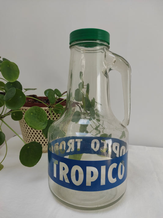 Pichet en verre publicitaire vintage Tropico