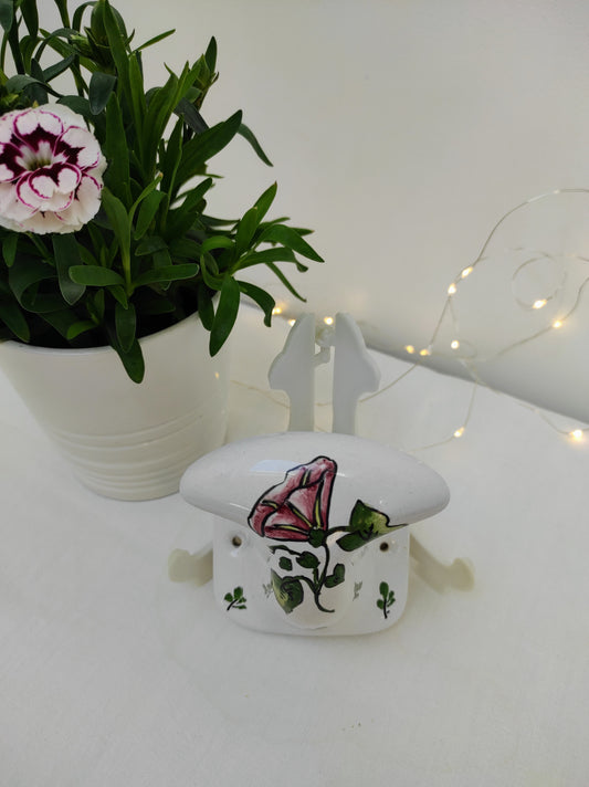 Patère/porte serviettes en faïence de Thierry Foulon