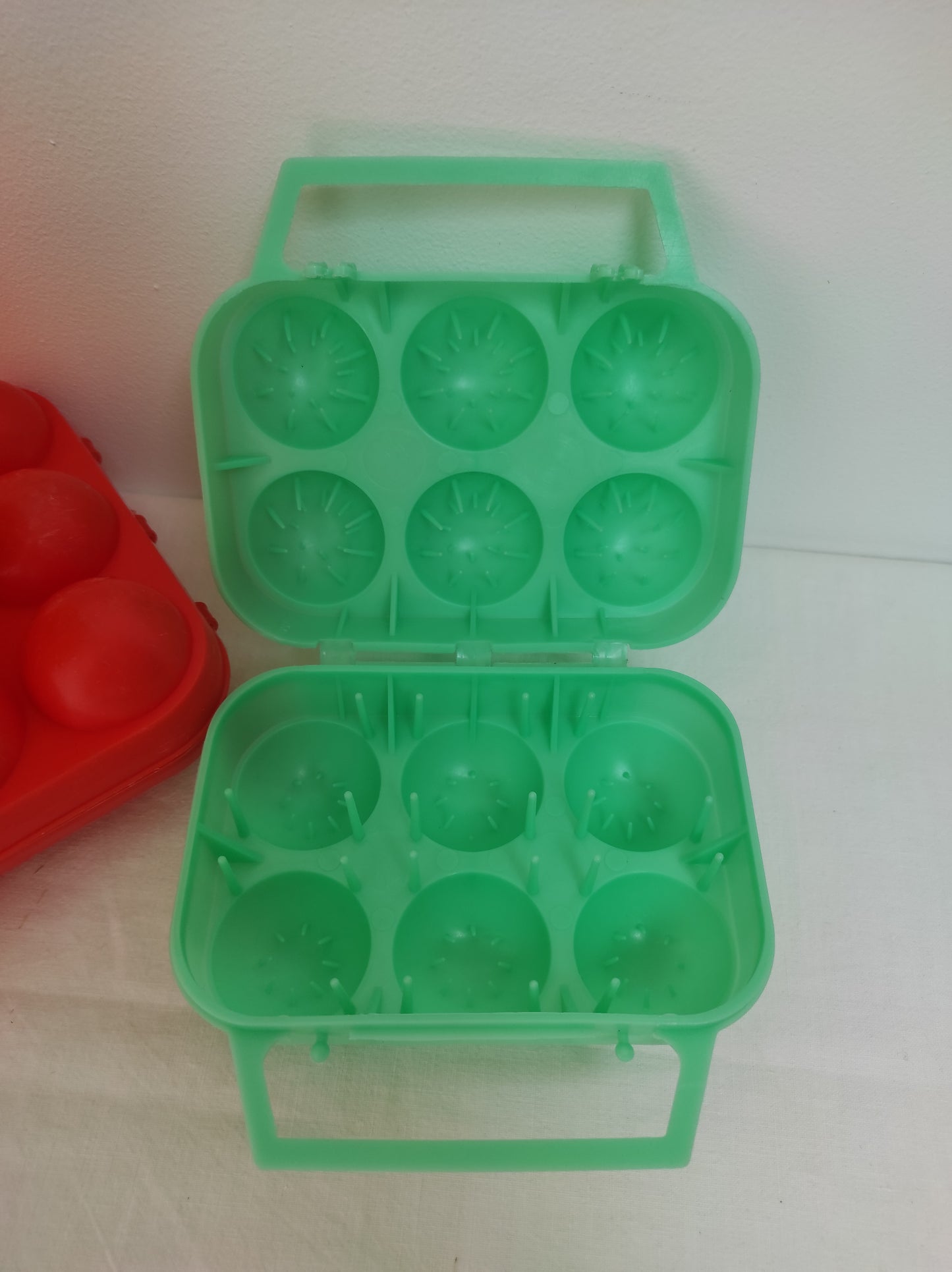 Boîte à œufs vintage vert mint années 70