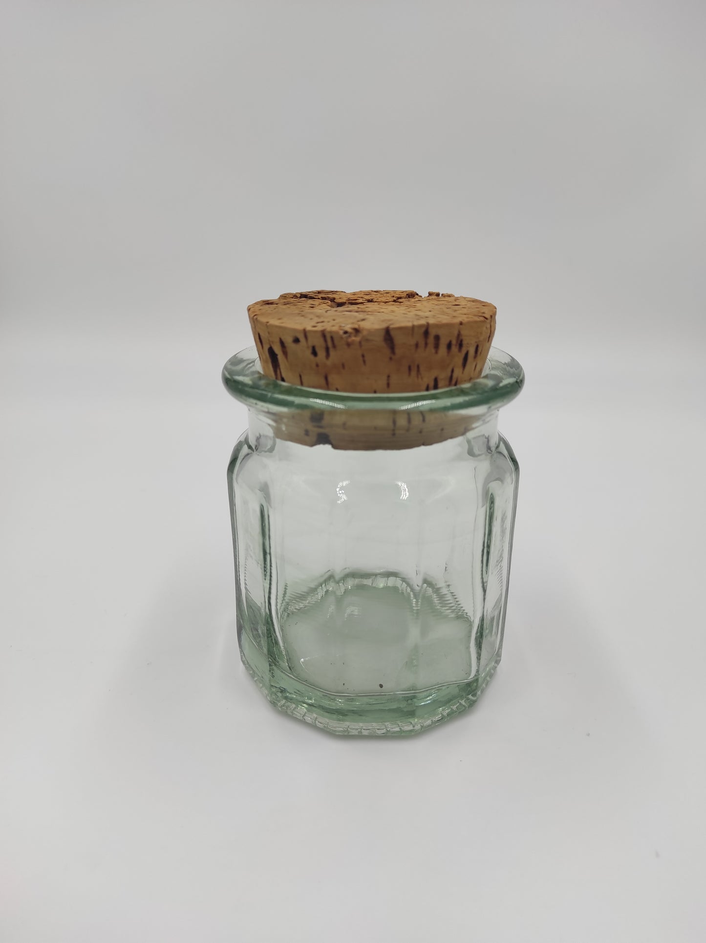 Bocal en verre vintage de 12 cm