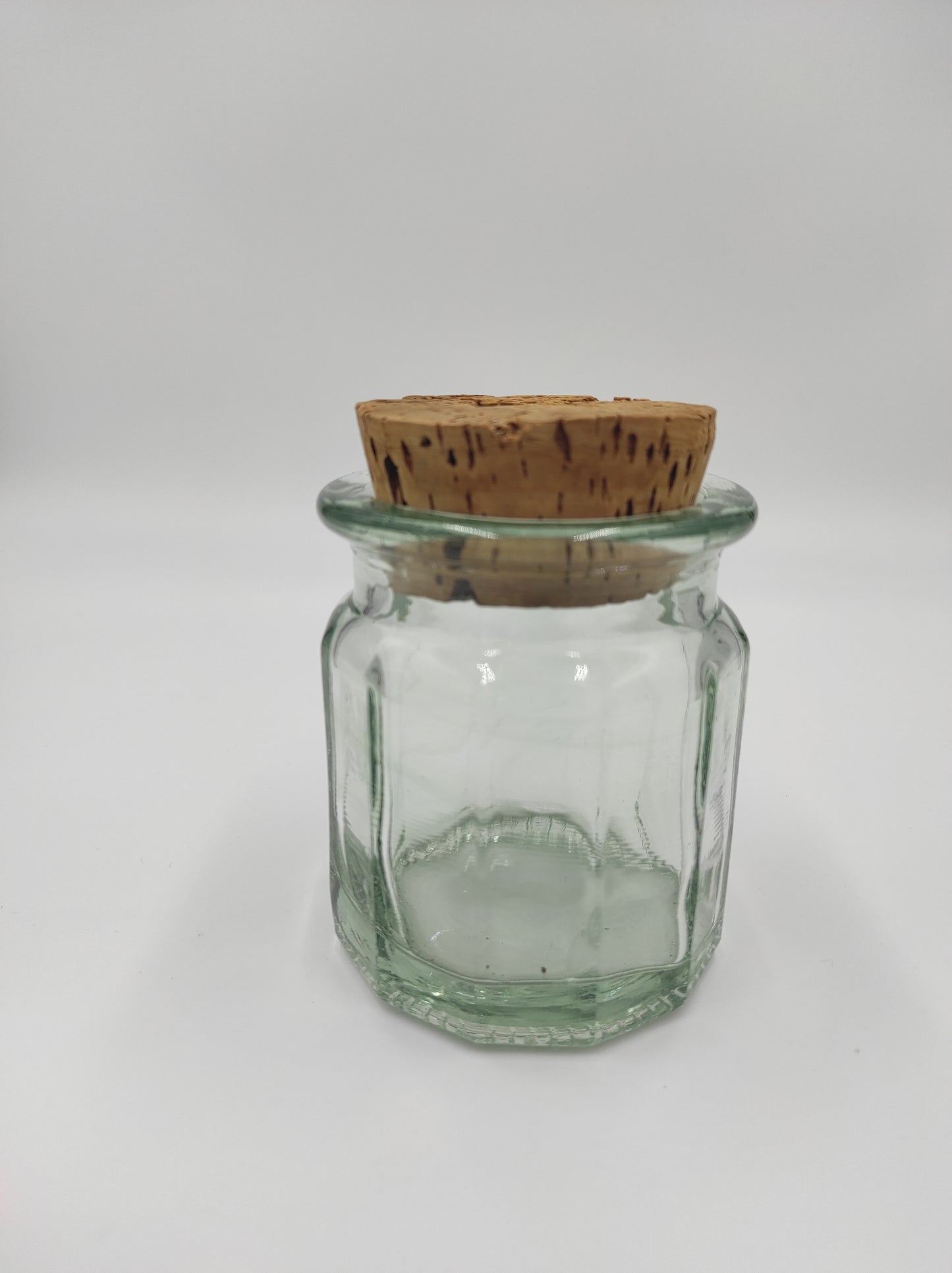 Bocal en verre vintage de 12 cm