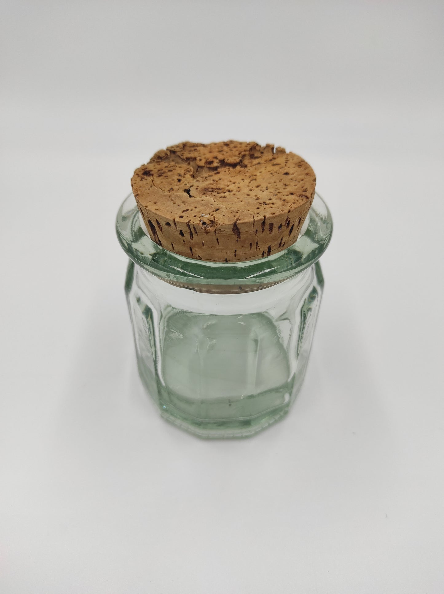 Bocal en verre vintage de 12 cm