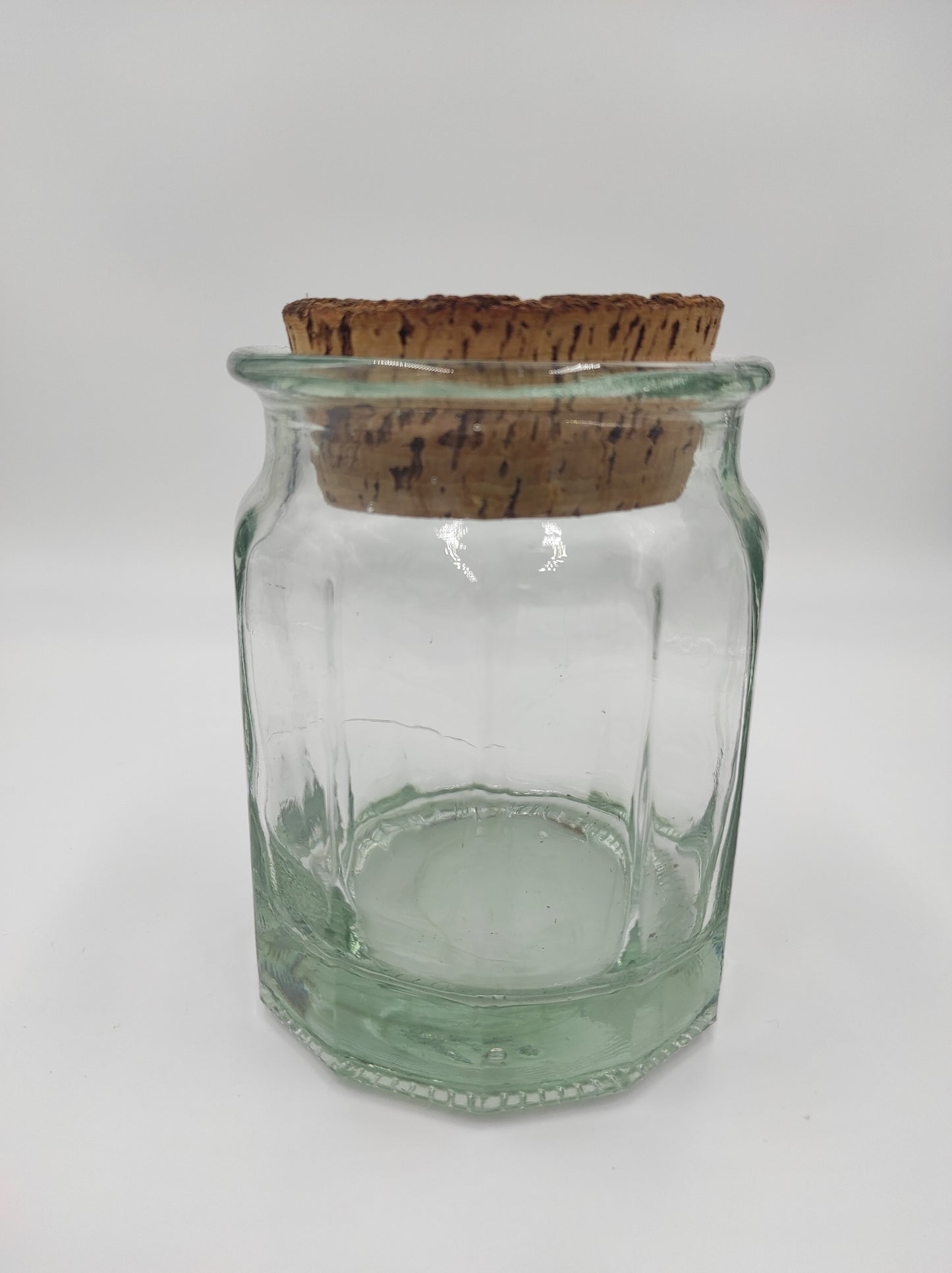 Bocal en verre vintage de 15 cm