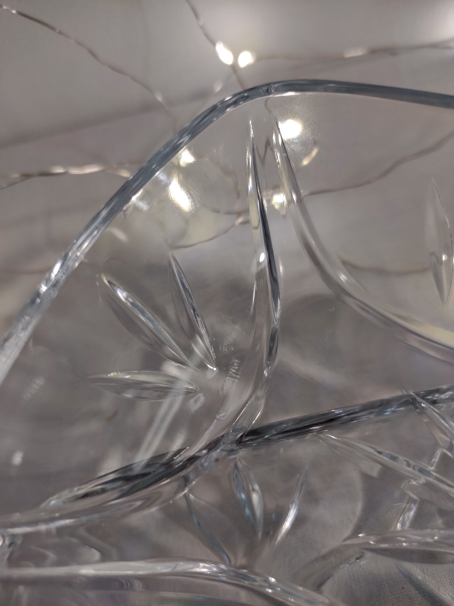 Set de 3 ramequins en verre taillé années 60