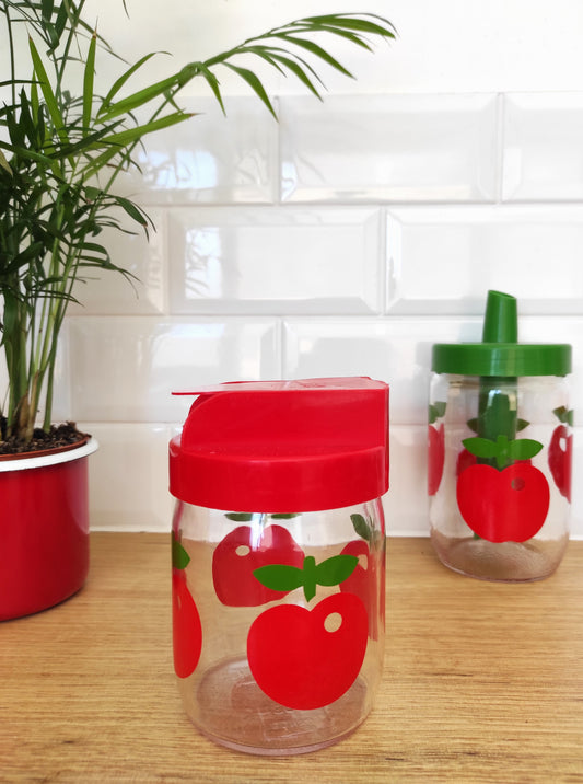 Pot/bocal de conservation Henkel Vintage à bec verseur motif pomme