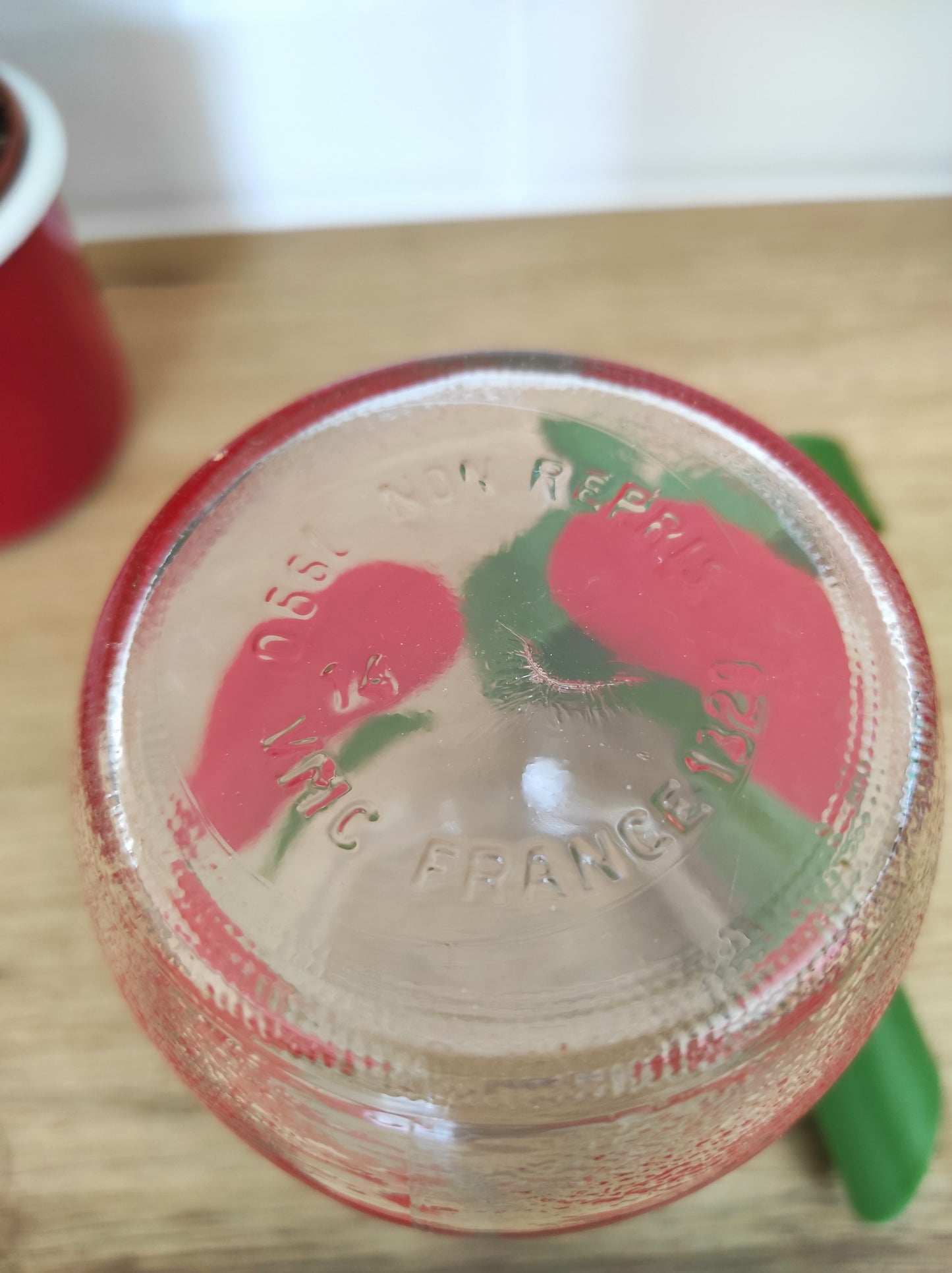 Pot/bocal de conservation Henkel Vintage sucrier motif pomme