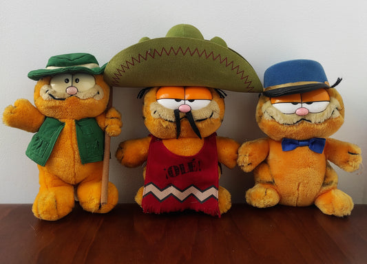 Lot de 3 peluches Garfield vintage