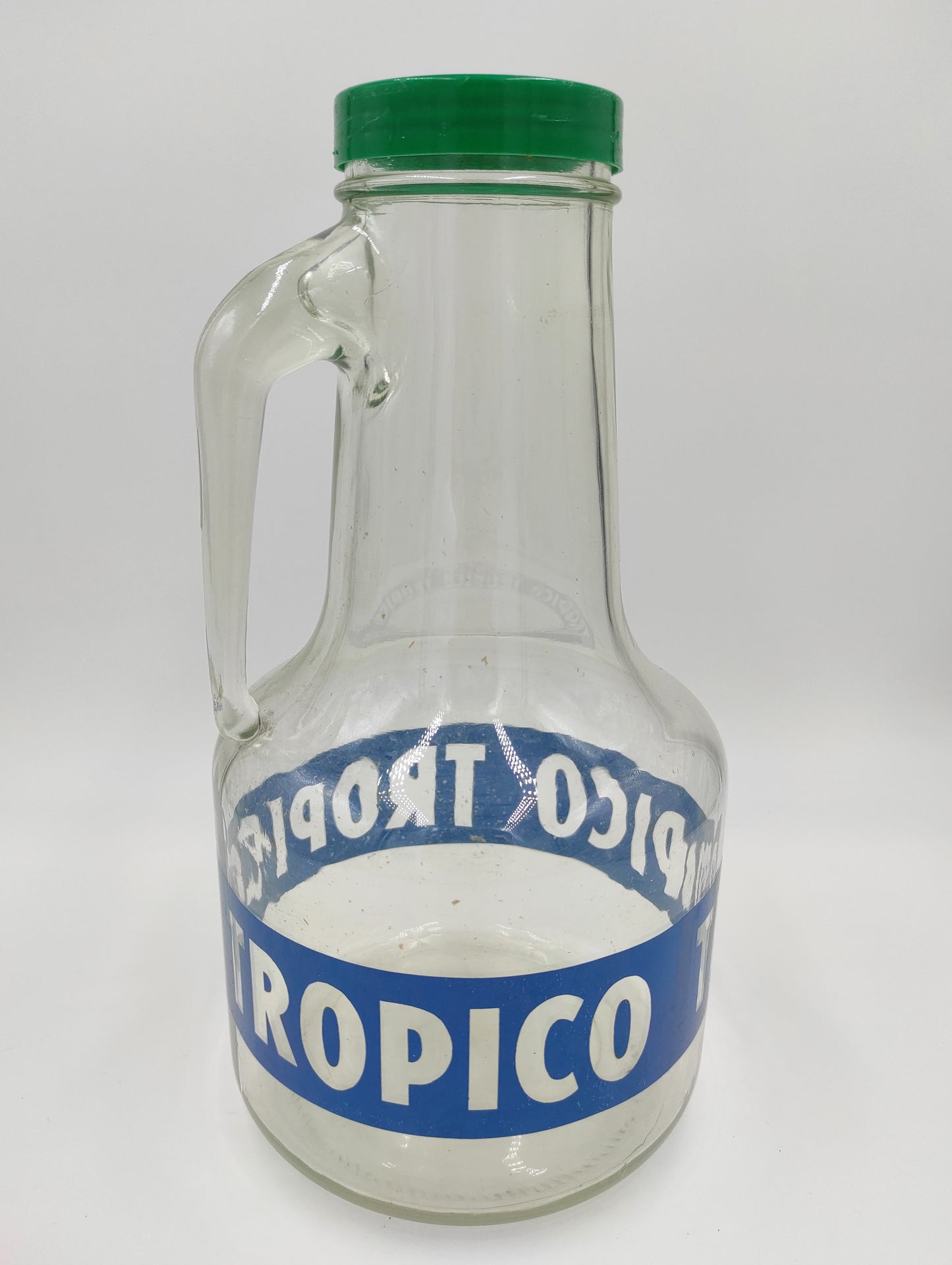 Pichet en verre publicitaire vintage Tropico