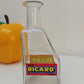 Ancienne carafe publicitaire anisette Ricard années 70, bistrots et cafés années 70 made in France, apéritif, jaune, vintage, années 80