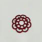 Petit dessous de plat en fonte émaillé rouge