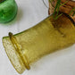 Ancien vase / pot en verre soufflé jaune BIOT