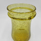 Ancien vase / pot en verre soufflé jaune BIOT