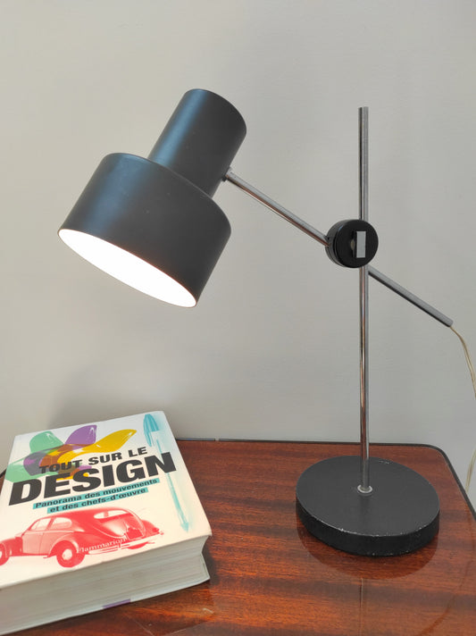 Lampe de bureau vintage noire style Jan Suchan