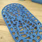 Dessous de plat en fonte émaillé bleu