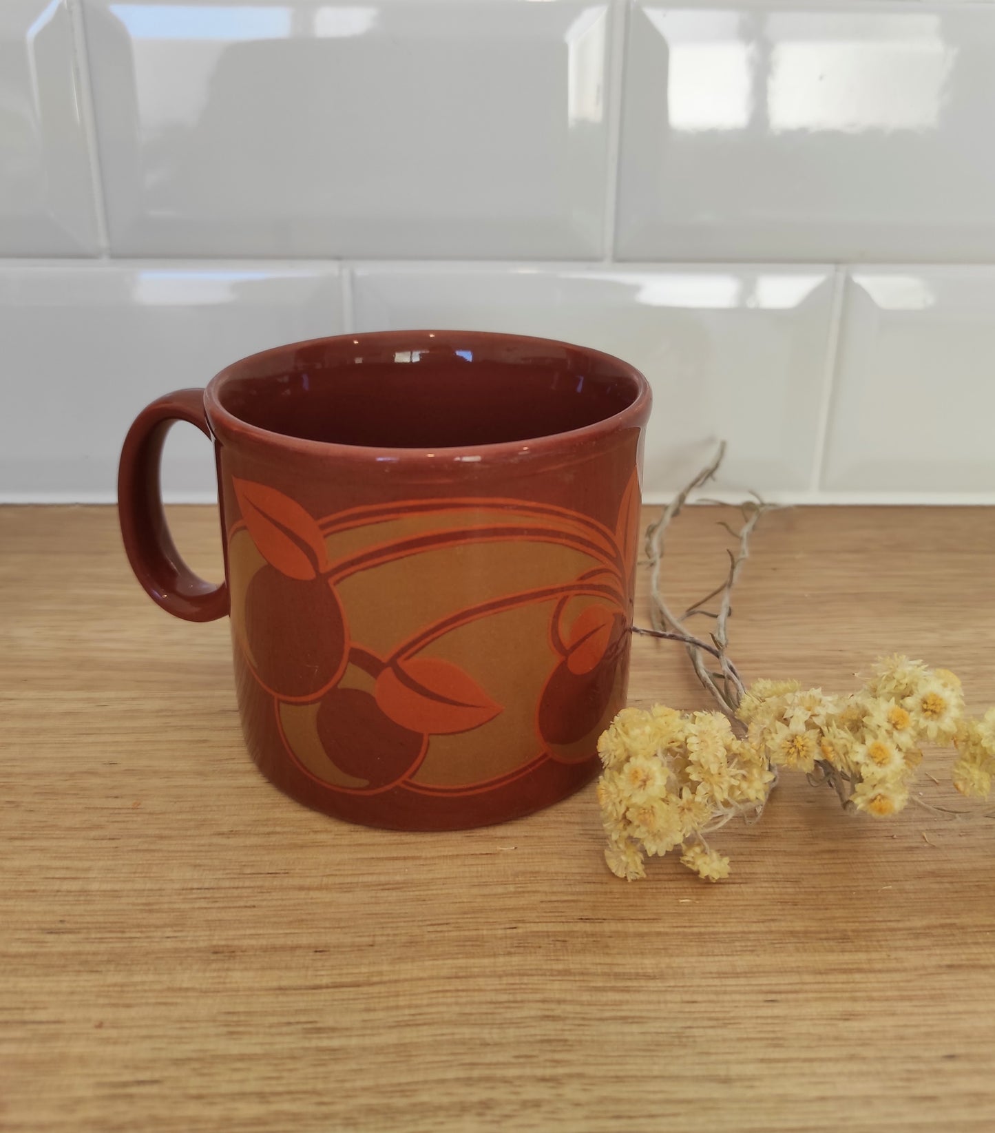 Mug vintage Klin Craft à fleurs