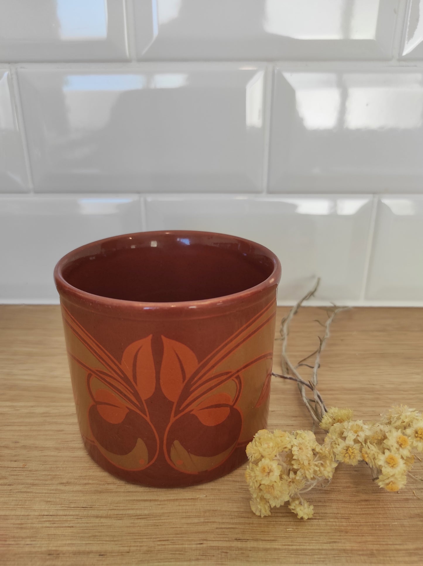 Mug vintage Klin Craft à fleurs