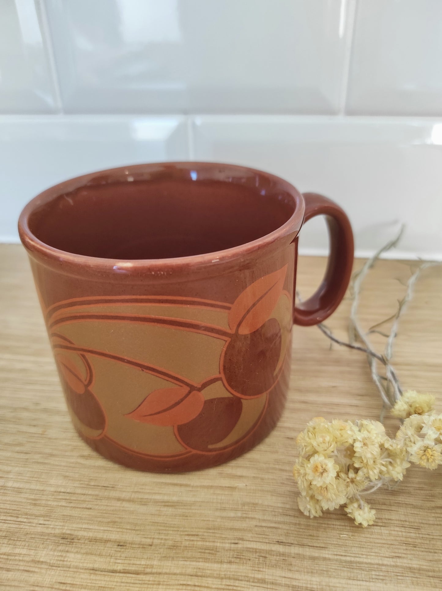 Mug vintage Klin Craft à fleurs