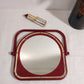 Miroir à poser en plastique rouge vintage