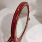 Miroir à poser en plastique rouge vintage