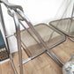 Paire de chaises pliantes vintage plexiglas fumé par Aldo Jacober style PLIA