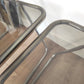 Paire de chaises pliantes vintage plexiglas fumé par Aldo Jacober style PLIA